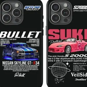 Bullet Suki Phone Case, Couple Phone Case Gift for Car Lover, Couple Gift, Dual Layer Shock Absorbent Protective Cover For iPhone 17 16 15 14 13 12 11 Pro Max