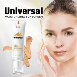 Sun Sunscreen SPF50+ Skin Care Solution, Strong UV Protection Tinted Moisturizer with All-In-One Face Sunscreen and Foundation, 50ml