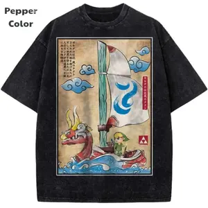 The Legend of Zelda The Wind Waker Shirt, Game Shirt, Vintage T-Shirt- Vintage Graphic Tee -  Unisex S-3XL - Menswear & Womenswear - Streetwear Tops - Casual Cotton Crewneck Shortsleeve Tshirt