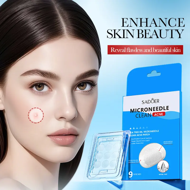 Portable Vitamin B3 Micro Needle Skin Patch 9 Pcs Mild Fit Skin Invisible Comfort Daily Facial Care Essentials