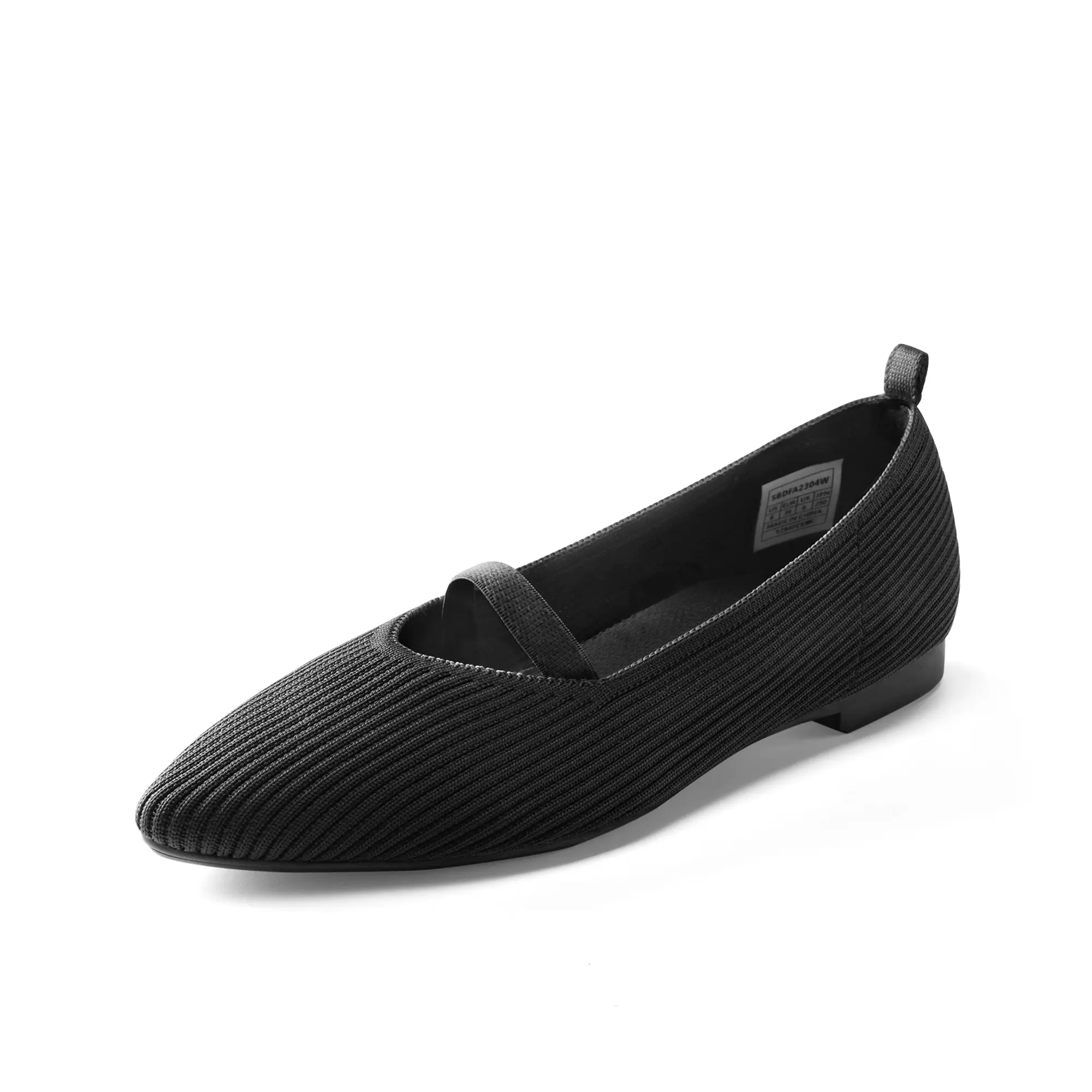 DREAM PAIRS Women's Ballerina Flats - No-Lace, Pointed Toe, Breathable, Antislip Slip-On Flat Shoes for Women, No-Lace Ballet Flats
