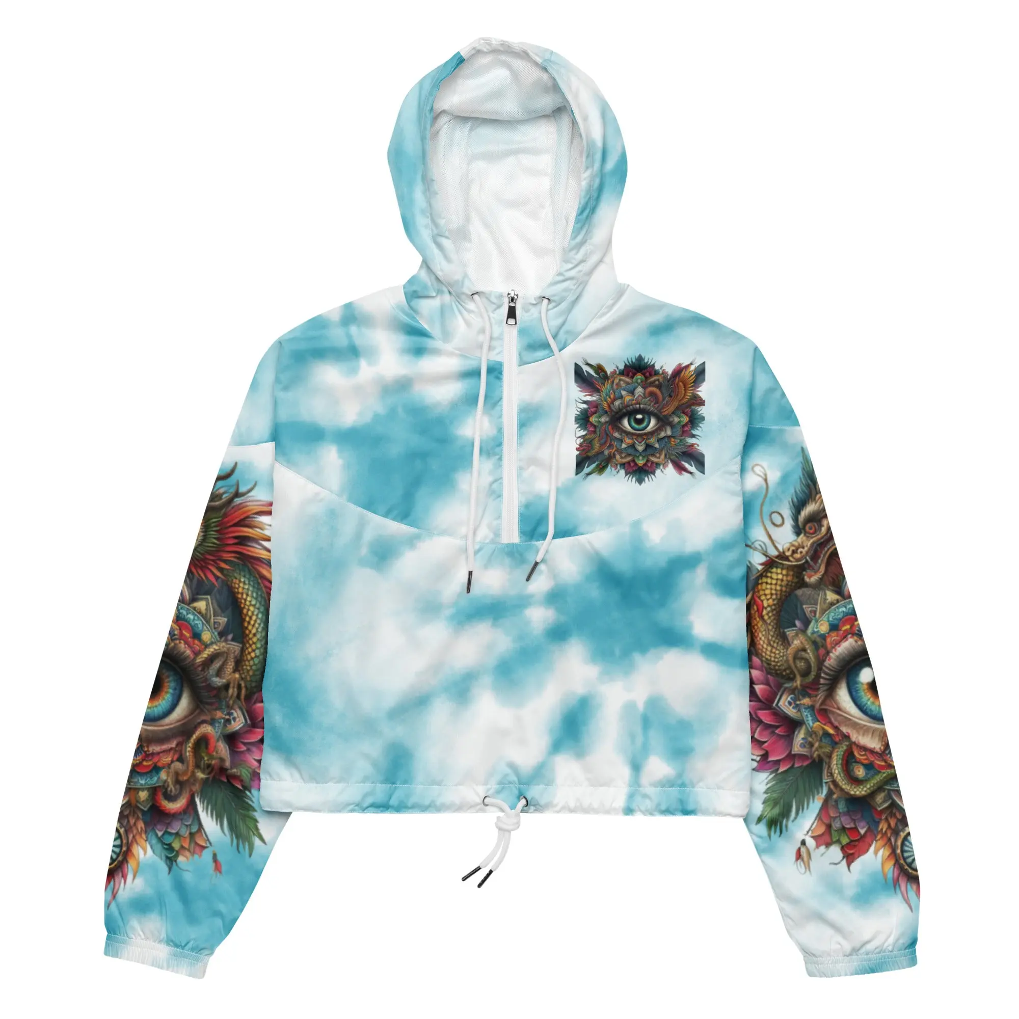 Women's Cropped Da Watchers Windbreaker - Breathable Lightweight Outdoor Jacket