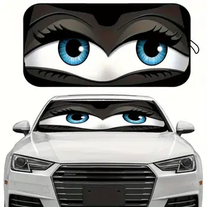 Cartoon Foldable Car Sunshade, Windshield Sunshade, Car Sun Shades, Summer Fun Automotive Car Accessory, Keeps Car Cool, UV Protection, Easy Install, Fits Most Cars and Small Suvs