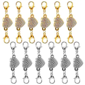 Magnetic Lobster Clasps 12-Pack - Hypoallergenic Jewelry Clasps for Necklace Bracelet Anklet Secure Lock Tarnish-Resistant Durable Fasteners