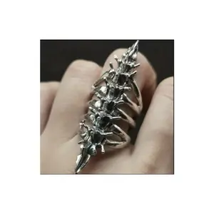 1PC New British Gothic skeleton ring, trendy, retro, unique and fashionable adjustable opening ring, Halloween and Christmas gift