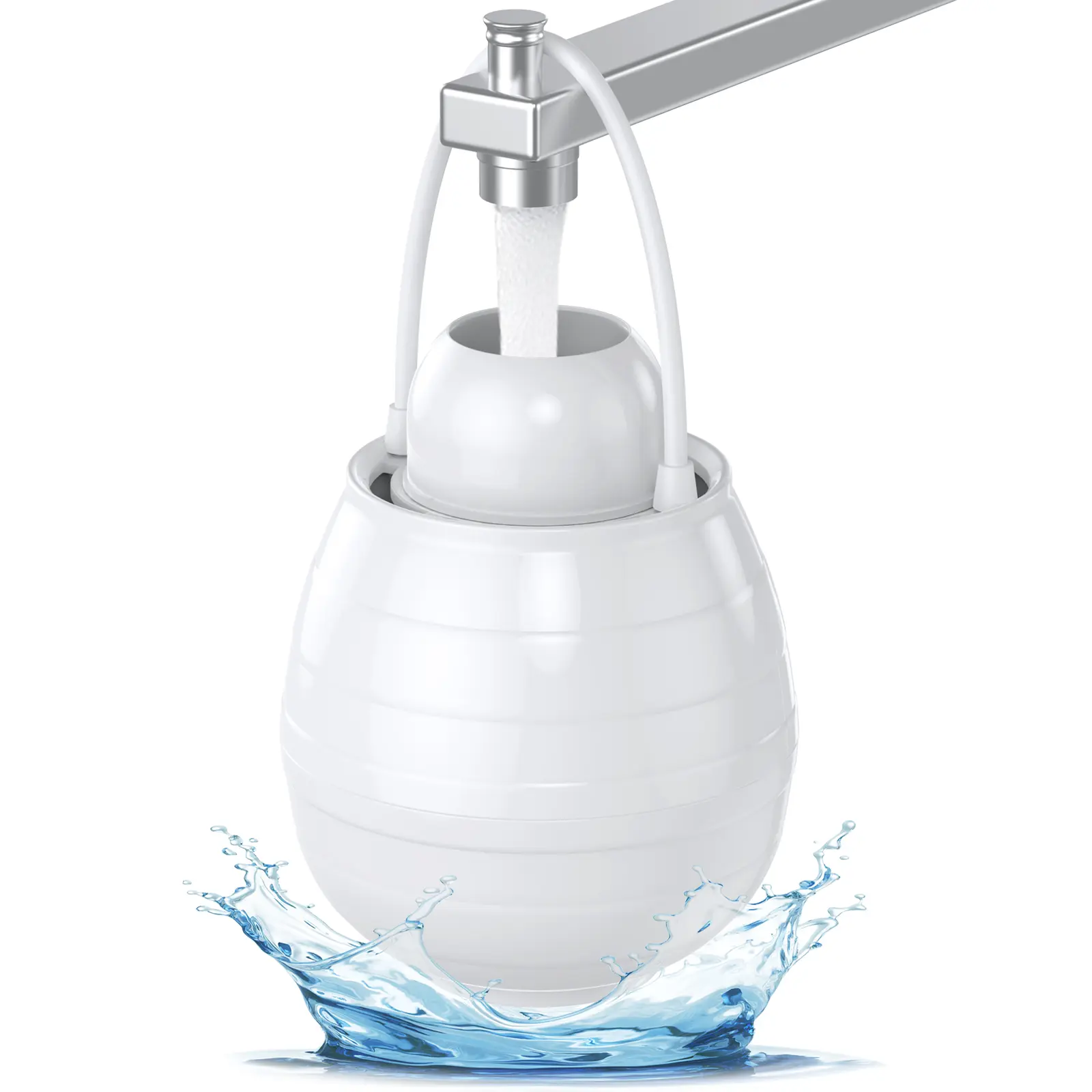 Bathtub Water Filter Multilayer Bath Water Purifier Easy Installation Tub Spout Filter Reduces Chlorine & Impurities, Household Bathroom Water Treatment Accessory Suitable for Skin and Hair Daily Family Bath Use