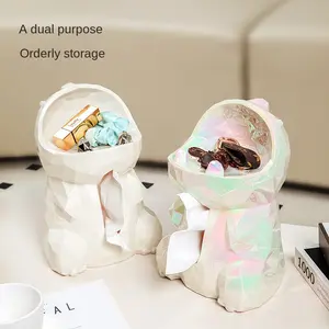 3D Dinosaur Tissue Box Cover - Cute Doorway Decor & Functional Living Room Organizer |Premium Home Decoration with Non-Slip Base Electroplated Silver