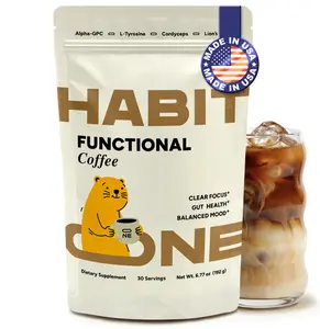 Mushroom Coffee Made in USA - 10 in 1 Blend - Great Taste - Smooth Energy - No Bloating with Lion’s Mane, Cordyceps, Reishi, Chaga - Adaptogens & Nootropics – 30 Serving Beverage Healthy