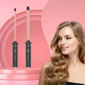 Professional Hair Curling Iron, 0.35 Inch & 0.51 Inch Barrel Size, Tourmaline Ceramic Coating, Anti-Scald Design, Professional Styling Tool, Ceramic Curling Wand