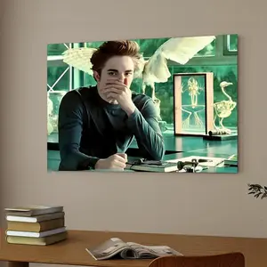 Funny Canvas  Art Bathroom Decor The Twilight Saga Movies Poster Print Edwards Oil Painting Humorous Picture Modern Artwork for Living Room Dorm  Home Decoration wall