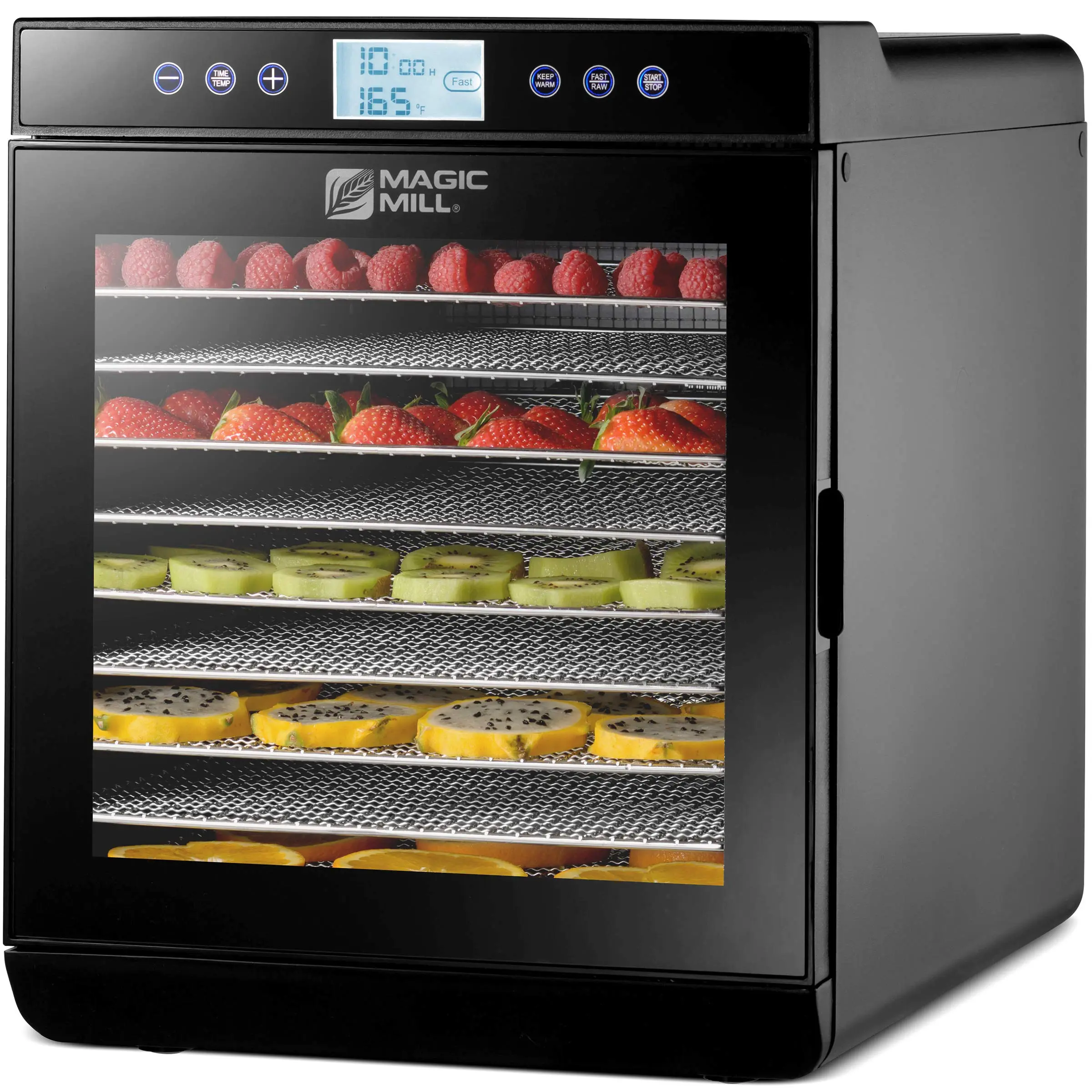Magic Mill Food Dehydrator Machine 10 Stainless Steel trays MFD-9100