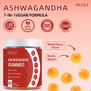 Ashwagandha & Vitamin D Gummy - 60 Count - Mixed Berry, KSM-66, Vegan, Plant Based, Non-GMO, Gluten-Free & Gelatin Free Relax. Restore. Unwind, Pack of 1