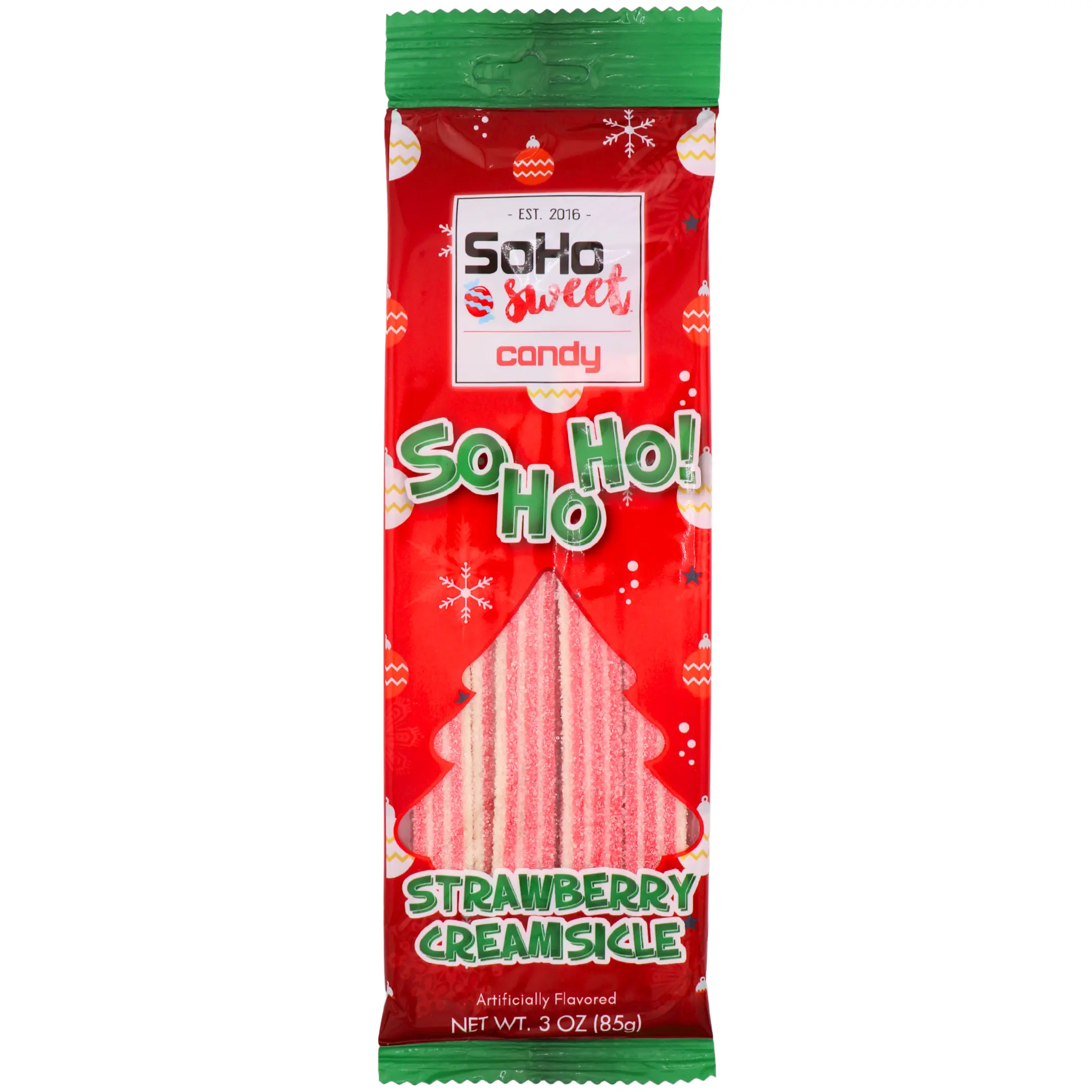 Christmas Strawberry Creamsicle Sour Belts