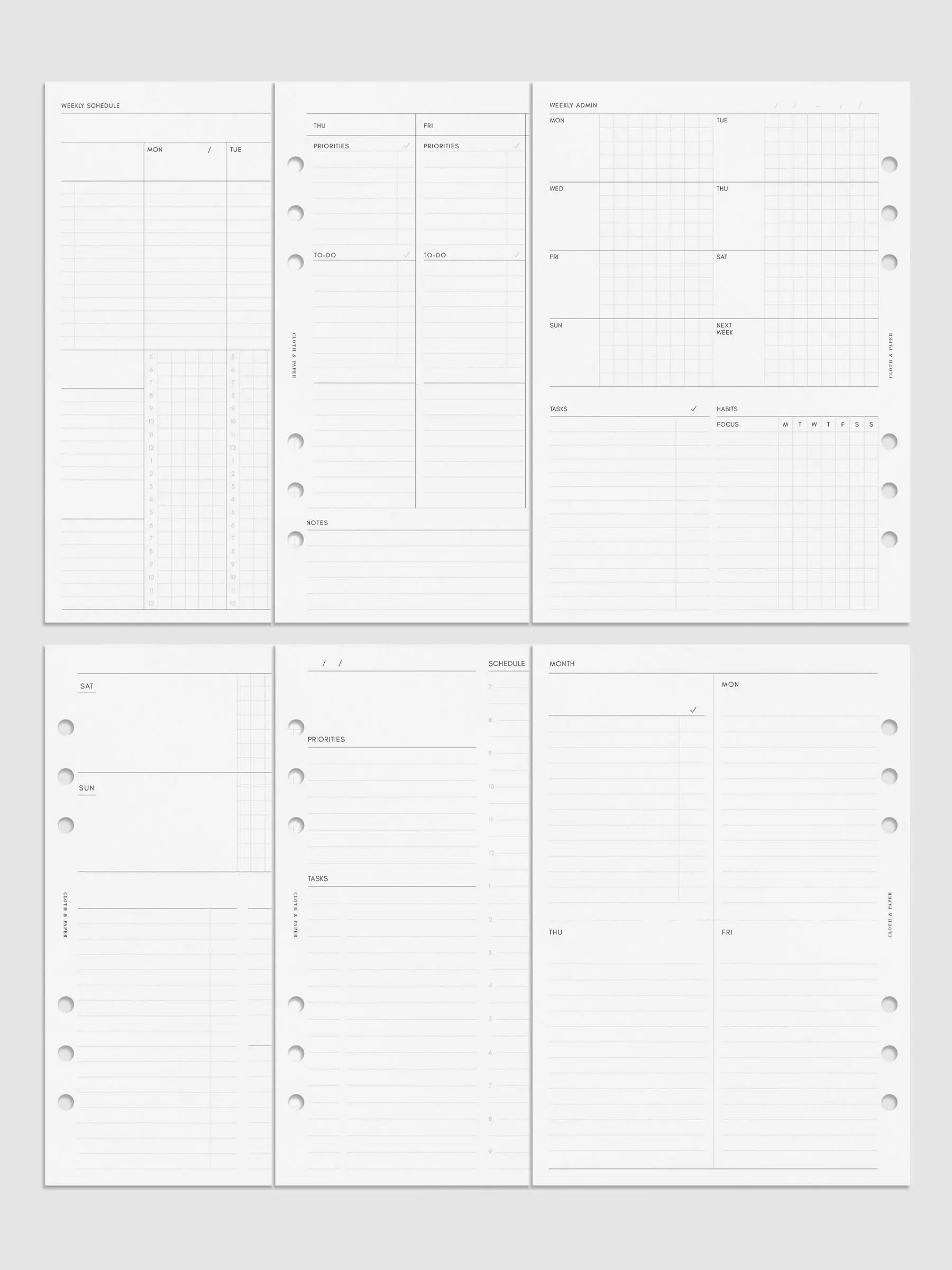 Undated Planner Insert Sampler