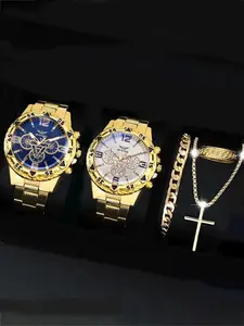5-piece men's exquisite watch set, men's business high-end quartz men's watch set, Quartz Analog Wristwatch, Analog Quartz Watches