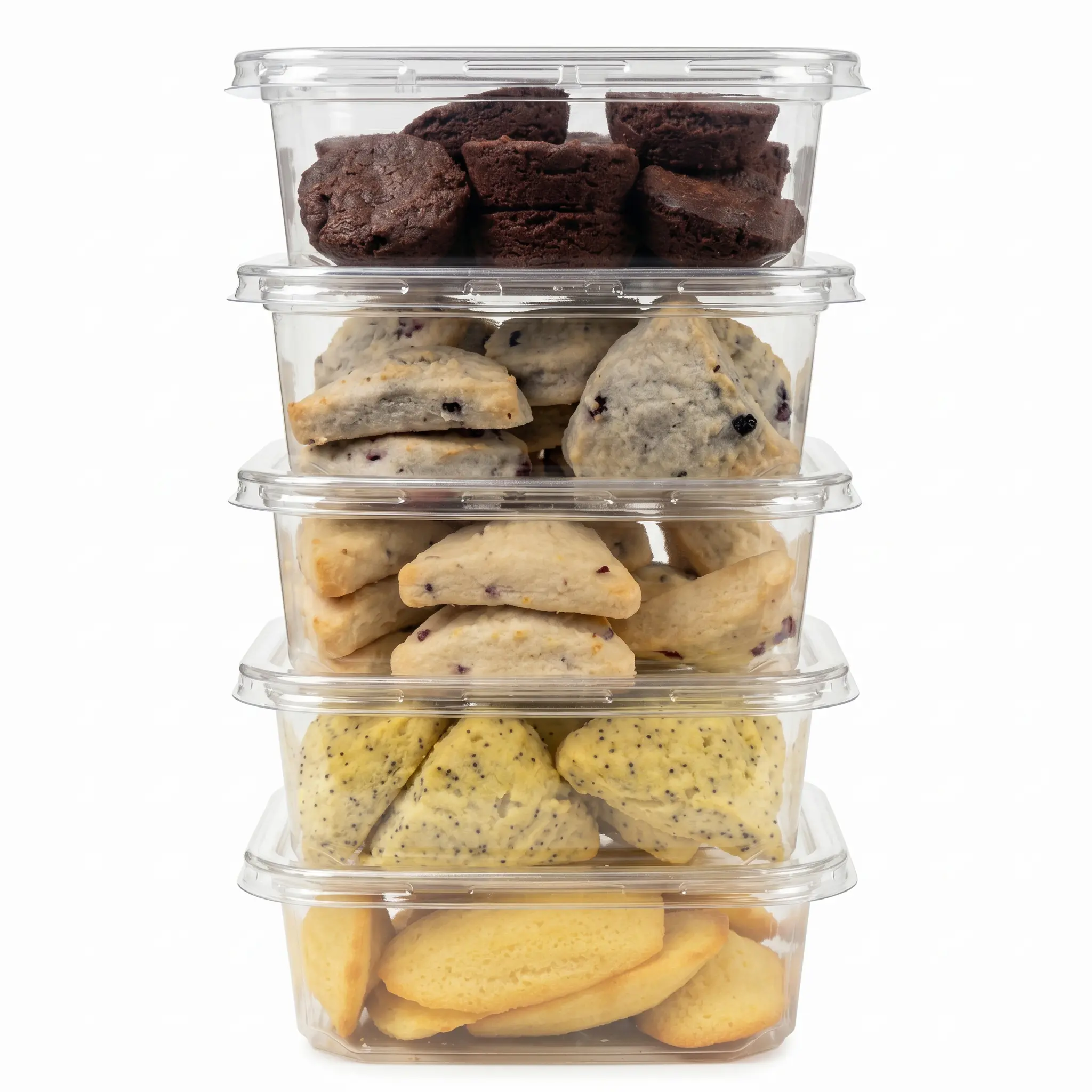 Carlotta's Bakery Perfect Bite Desserts & Bakery Snacks, 2 Pack Containers, Choose Brownies, Scones or Madeleines