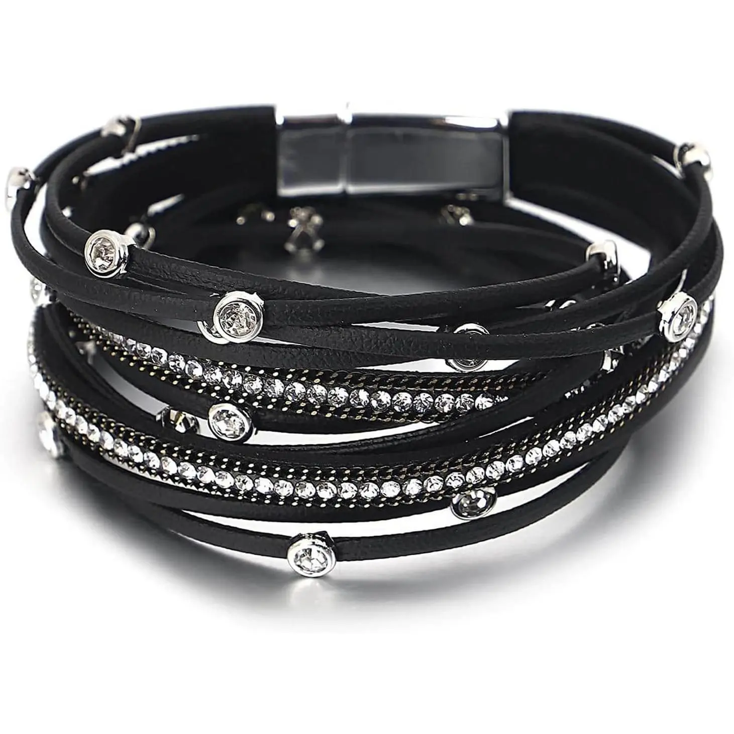 Rhinestone(Black)-Double Wrap