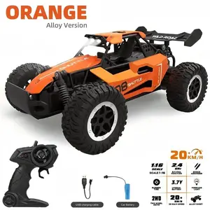 [WinterClearance]Tibibee Alloy Durable remote control Colorful Custom car,all-terrain electric Protector toy rc cars,1:16 scale model Supercar Kit,2.4GHz RC off-road car with headlights and shock absorbers,top speed of 20 km/h,suitable for birthday gifts