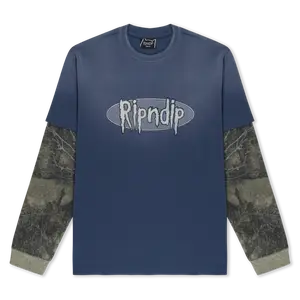 Women's Double Longsleeve Cotton Thermal Tshirt - Streetwear Style, Camo & Slate Graphics, Women's Top Clothes