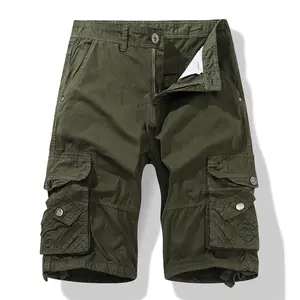Daily commuting workwear shorts for men in summer, anti fouling and wear-resistant, with multiple pockets suitable for work and outdoor use