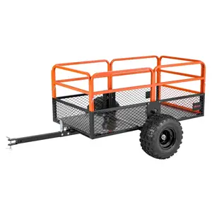 VEVOR Heavy Duty ATV Trailer Steel Dump Cart, 750 - Pound 15 Cubic Feet, Garden Utility Trailer with Removable Sides for Riding Lawn Mower TractorVEVOR Super Brand Day