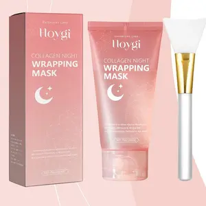 Collagen Face Mask, Night Wrapping Formula, Deep Cleansing Moisturizer Skin Care Product to Hydrate for Women & Men