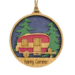 Camper Ornament, Trailer Christmas Tree Ornament, RV Ornament