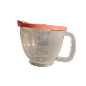 Mix 'N Stor Pitchers with Handle and Cover for Kitchen Use 2L & 1L Capacity BPA Free Mess-Free Pouring Measuring and Storing Vintage Colors
