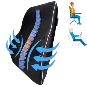 BackCloud Lumbar Support Pillow for Office Chair Back Support Pillow for Car and Chair Memory Foam Cushion for Back Pain Relief, Improve Posture