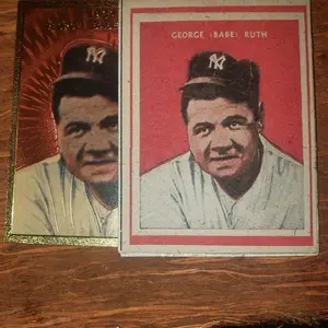 Babe Ruth 24 Karat Gold Foil Baseball Card, Standard Size, Includes Hemp card, 100% Hemp Card Stock, Celebrates Legendary Career with New York Yankees