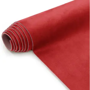 Suede Headliner Fabric with Foam Backing Material - Automotive/Home Micro-Suede Headliner Flame Retardant Fabric for Car Replacement/Repair/DIY (Red 120 * 60 Inch)
