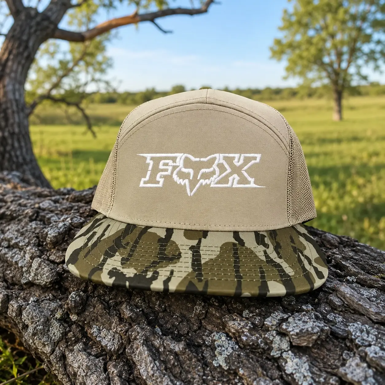 Off Road Embroidered 7 Panel Trucker Hat, Mesh Back Snapback Cap for Men, Flat Bill Dirt Bike Racing Hat, Motocross ATV Outdoor Adventure Cap, Gift for Him