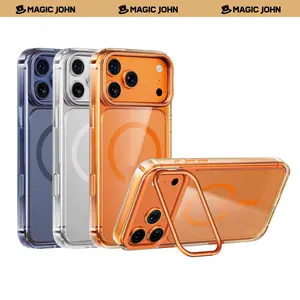 NEW-MAGICJOHN iPhone 17 Pro/Pro Max Kickstand Case – Multi-Angle Adjustable Lens Stand with Raised Camera Protection