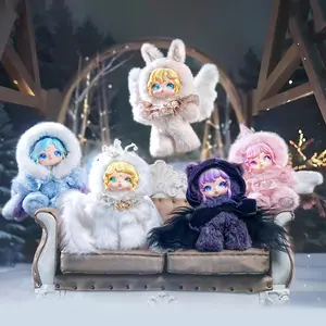 Aria Snow Trace Whisper TPR Plush Pendant Blind Box, Cute Plush Hanging Charm with Keychain Mini Collectible Figure