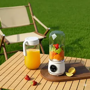 Portable Compact Blender Cup, 550ML USB Rechargeable Juicer, Cute Design with LED Display, Ideal for Smoothies and Fresh Juice, Durable Abs Material