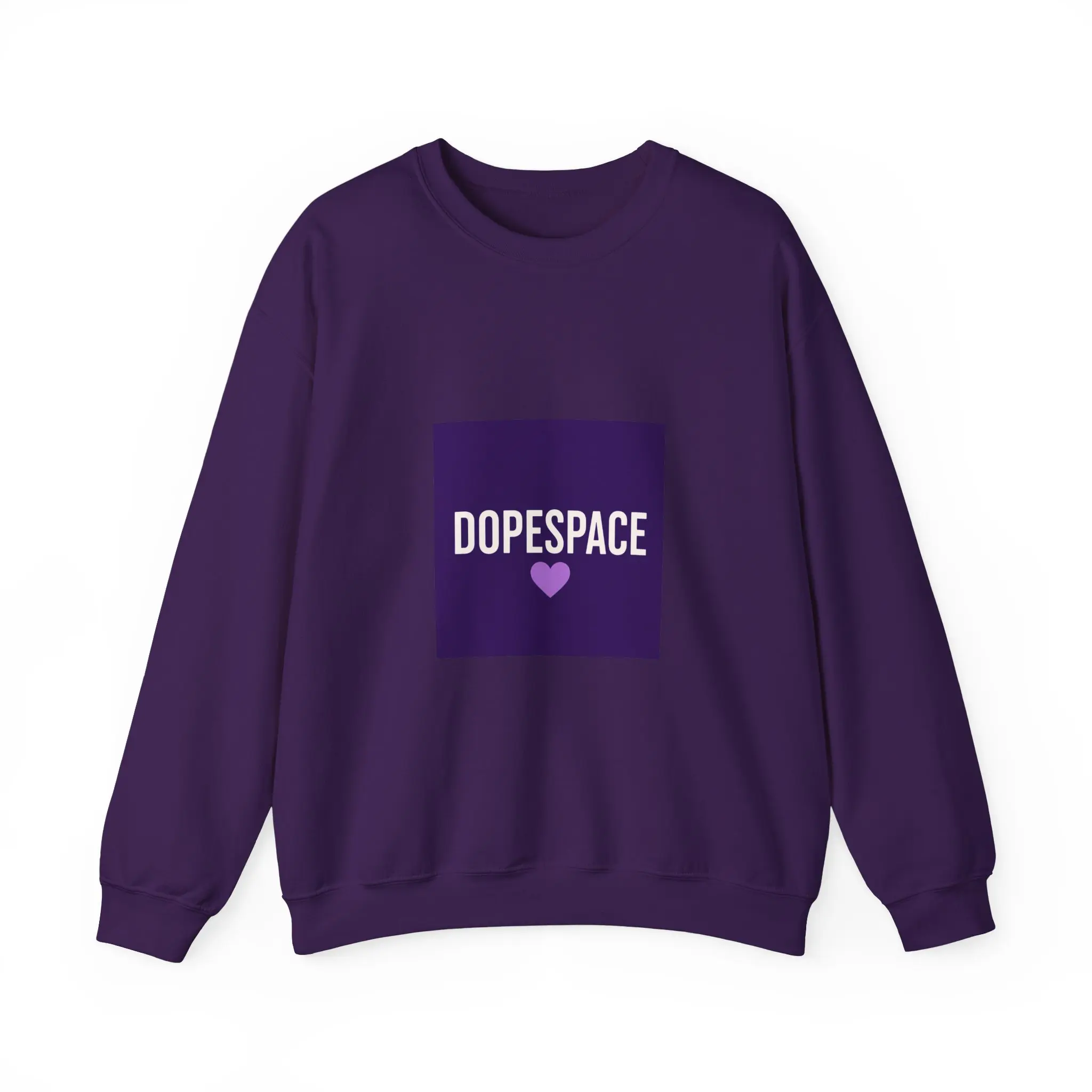 DOPESPACE purple square with heart Sweatshirt