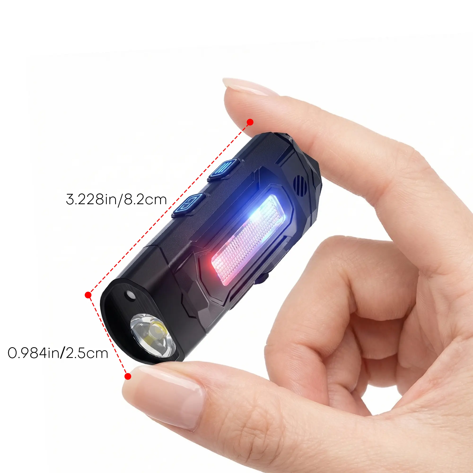 ZK3 Mini Compact EDC Rechargeable Keychain LED Flashlight - High Power, USB-C Charging, Magnetic Base, Clip, Lithium Battery, Emergency Flashlight Torches for Camping, Home Improvement