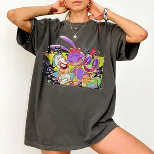 Jax Kaufmo Gummigoo Psychedelic Neon Shirt, The Amazing Digital Circus Tee, TADC Character Graphic T-Shirt, Animated Fan Gift