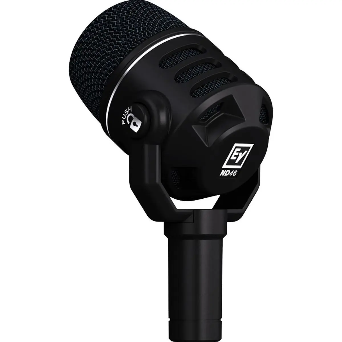 Electro-Voice ND46 Dynamic Supercardioid Instrument Microphone with Mylar Diaphragm, Button, Lock, Mechanical Noise Reduction & Durable Audio Build for Musical Instruments