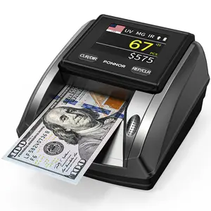 PONNOR AL-135T Counterfeit Bill Detector with 3" Digital Screen Total Value Add Function 4-Way Orientation Pass/Fail Indicator USD/EUR/CAD/MXN Support