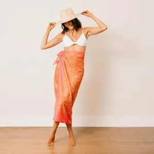 Pink Folk Floral Sarong