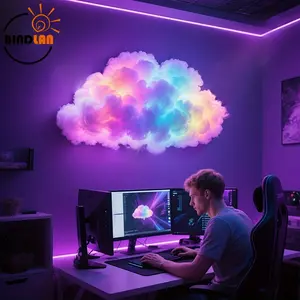 LED Cloud Light Set, RGB Atmosphere Lamp, Music Sync, Color Changing, Perfect for Room, Gaming Room, Living Room, Bedroom, Party Decor
