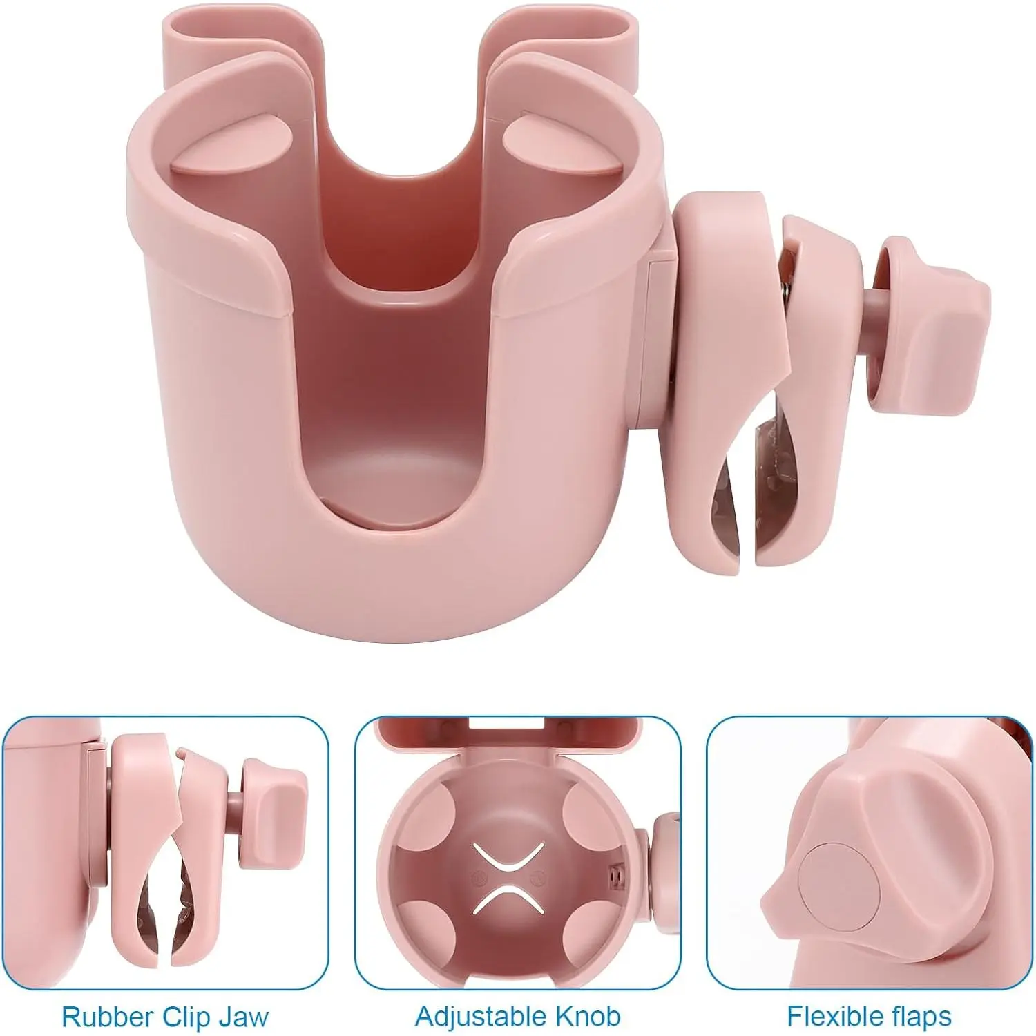 Stroller Cup Holder with Phone Holder, Bike Cup Holder, Universal Cup Holder for Uppababy Nuna Doona Strollers, 2-in-1 Cup Phone Holder for Stroller Bike Wheelchair Walker Accessory Stroller Cup Holder with Phone Holder, Bike Cup Holder, Universal Cup Holder for Uppababy Nuna Doona Strollers, 2-in-1 Cup Phone Holder for Stroller Bike Wheelchair Walker Accessory