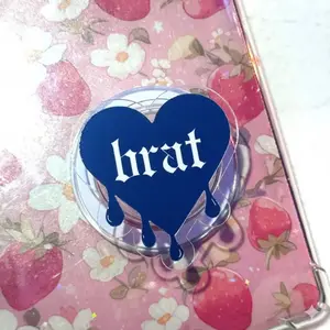 Brat Magsafe Grip - Gothic Heart Phone & Kindle Grip Holder Compact Durable Magnetic Accessory for Any Phone with Adapter Ring Included Smartphone Grip