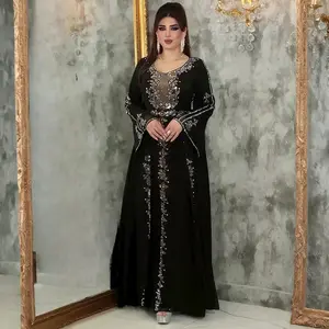 Women's African Muslim Abaya Dress - Dubai Luxury 2026 Caftan Marocain, Djellaba Kimono Robe, Evening Party Wear, Modest Summer Dresses for Women