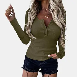 PrettyGarden Women's Fall Long Sleeve Henley T Shirts Button Ribbed Knit Slim Fit Casual Basic Tops Blouse PrettyGarden Women's Fall Long Sleeve Henley T Shirts Button Ribbed Knit Slim Fit Casual Basic Tops Blouse
