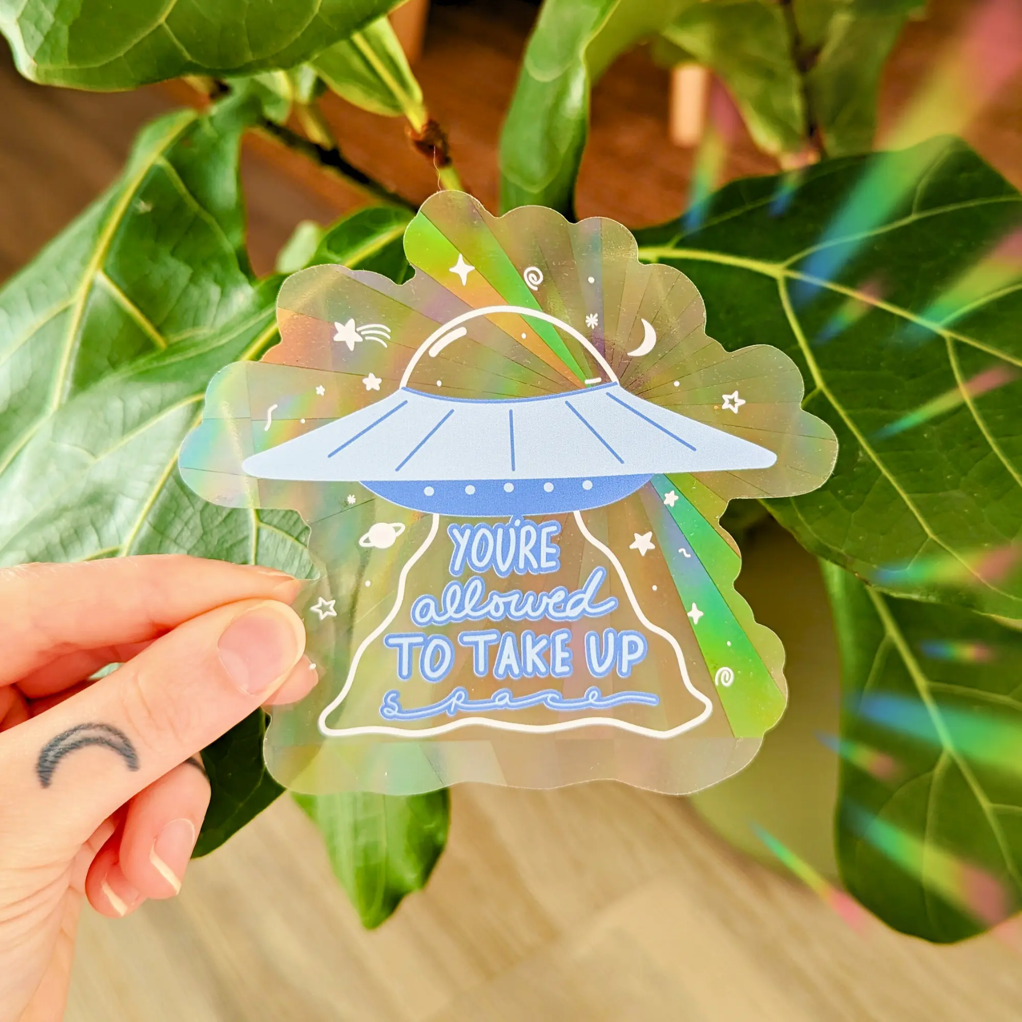 ufo suncatcher sticker