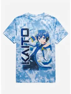 Hatsune Miku KAITO Anime T-Shirt, Vocaloid Boyfriend Style Graphic Tee, Cute Kawaii Idol Shirt for Men Women Unisex, Otaku Streetwear S-3XL