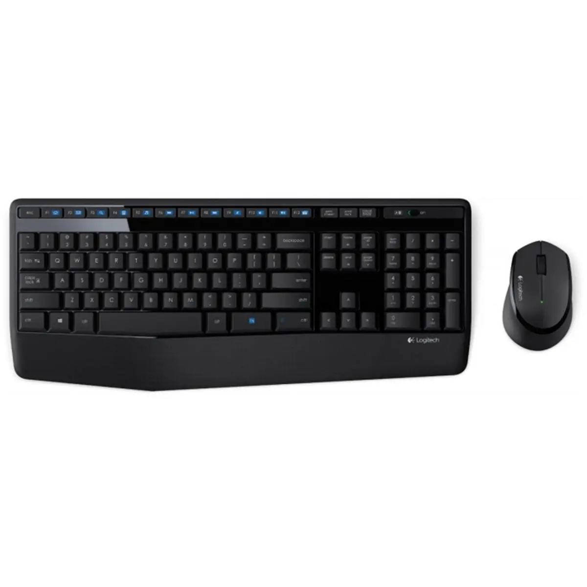 Logitech Wireless Ergonomic Keyboard & Right-Handed Full-Size Wireless Mouse Combo - Cat, Dog Pet Supply Management Accessory with Smooth, Precise Tracking