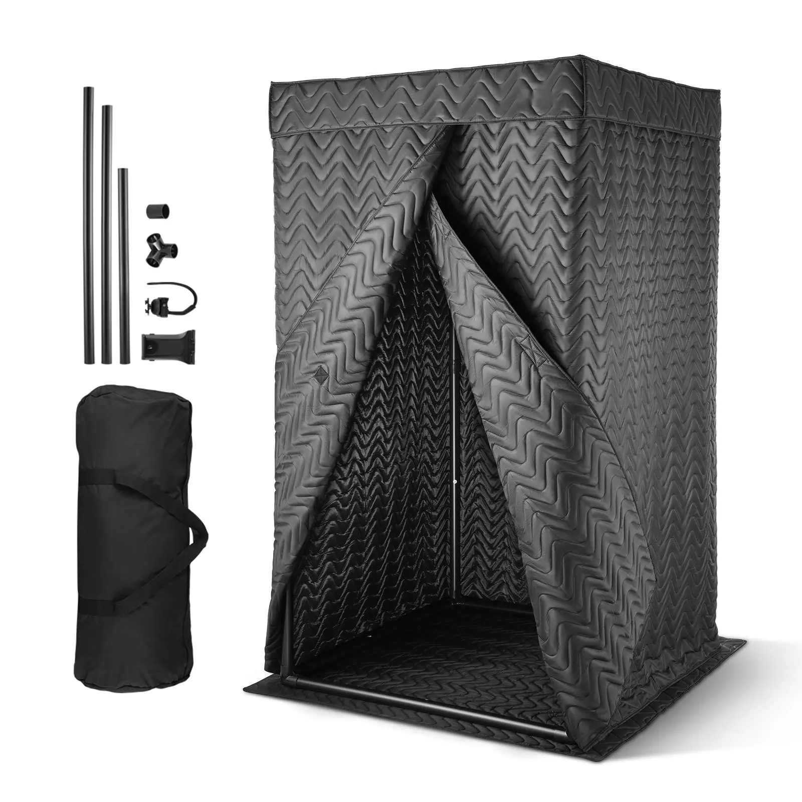 6.56 Ft Portable Vocal Booth Pro-Grade Recording Studio For Echo-Free Vocals, Noise-Reducing Acoustic Enclosure For Home Studio, Podcasting And Voiceover Production, Studio Isolation Box With Soundproofing